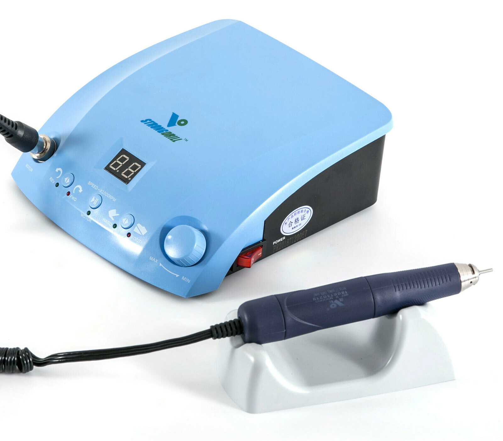 STRONGDRILL Elektrischer b&uuml;rstenloser Mikromotor mit 50.000‑U/min‑Polierhandst&uuml;ck